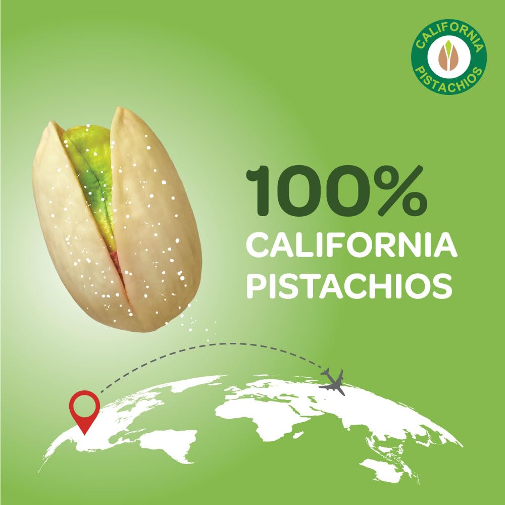 NUTZOA Fresh Whole Roasted Salted Pistachios: 100% California Salted Pista With Shell - | Crunchy, Roasted-Salted & Oil-Free