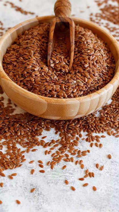 NUTZOA Flax Seeds  - Alsi Seeds | Flax Seeds for Hair Growth | Raw Seeds for Eating | Source of Iron & Dietary Fibre | Rich in Protein.