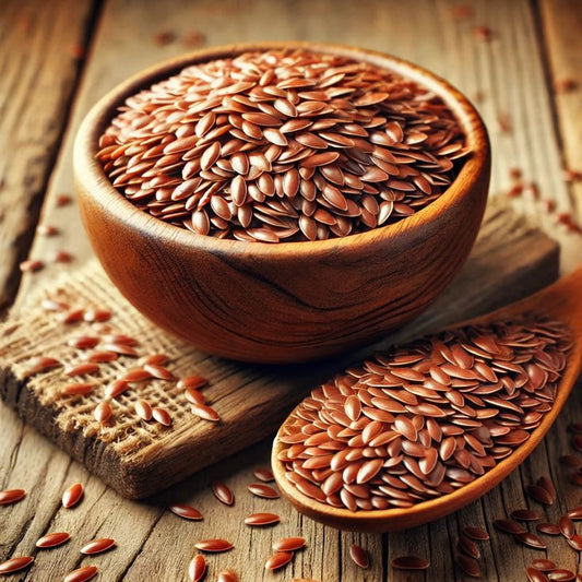 NUTZOA Flax Seeds  - Alsi Seeds | Flax Seeds for Hair Growth | Raw Seeds for Eating | Source of Iron & Dietary Fibre | Rich in Protein.