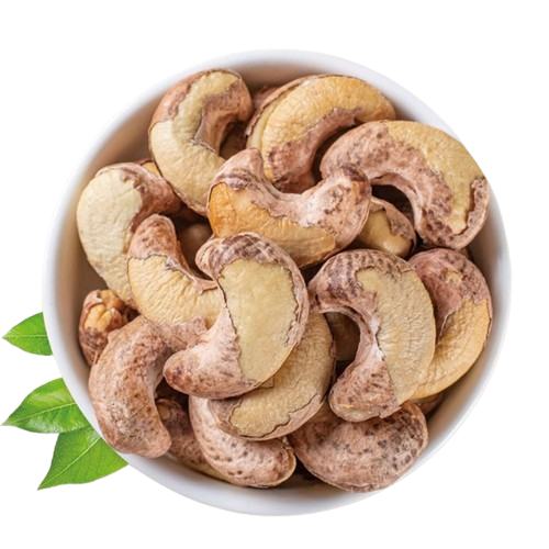 NUTZOA  Borma Cashews/Skin Unpeeled Cashews - Natural Whole Kaju - Nutty Flavour Cashew Nuts with Skin